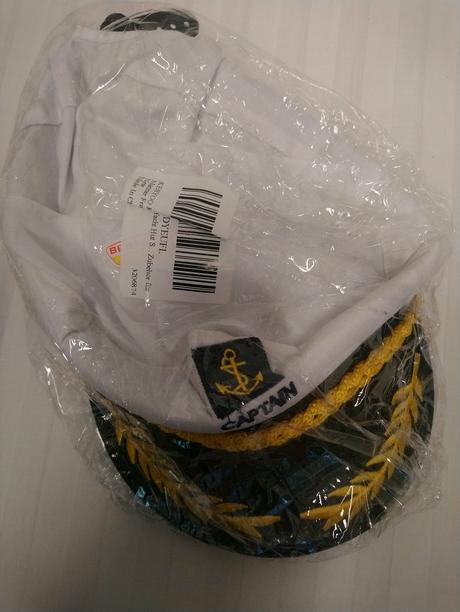 Kostým čiapka námornícka kapitán, čierno biela, 