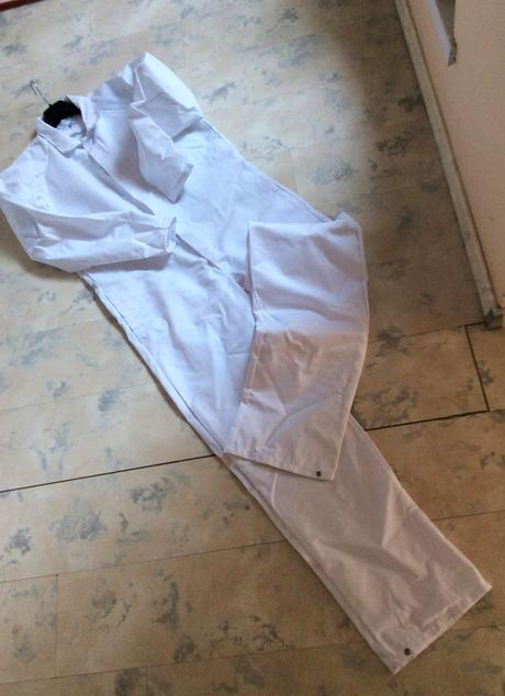 Lekárska biela kombinéza č. l/xl, xl
