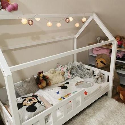 Nová detská posteľ domček, šírka (cm): 80,dĺžka (cm): 160