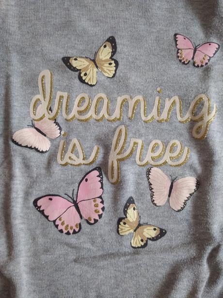 Krásny svetrík s motýľmi h&m, veľ. 110/116, h&m,110