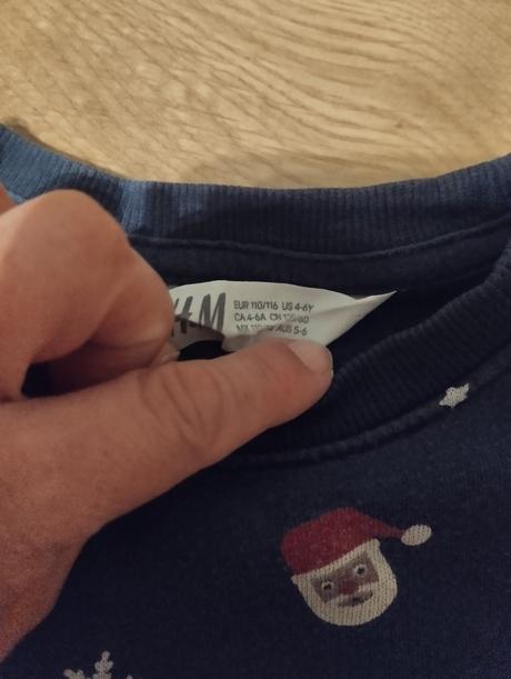 Vianocna mikina, h&m,110