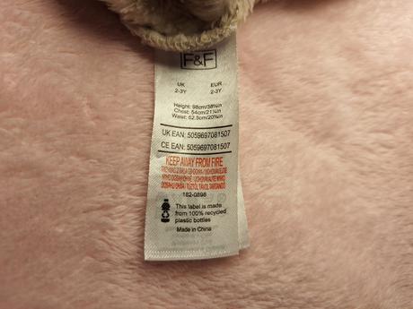 Huňaté teplé pyžamko, f&f,98