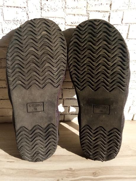Čierne "špagátové" sandále oysho v.38, 38