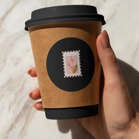 Samolepky poštové známky s kvetmi 20ks, 