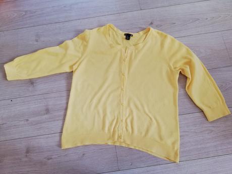 Žltý svetrík s 3/4 rukavmi, h&m,l