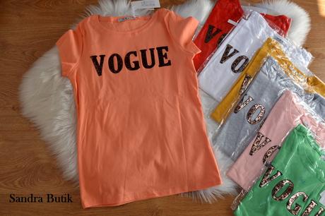 Luxusné dámske tričko vogue, l / m / s / xl