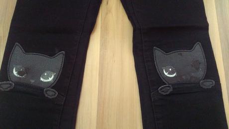 Čierne riflové jeggins, 6-7r., h&m,122