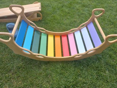 Montessori hojdacka s lezeckou stenou a smyklavkou, 