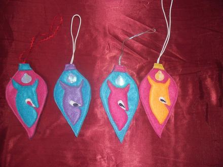 Jedinečne ozdoby na stromček z filcu,