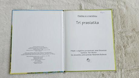 Detská kniha 'tri prasiatka', 
