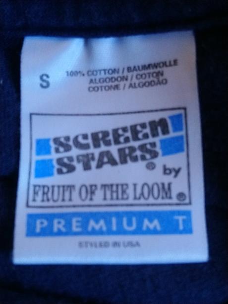 Pánske modré tričko s motívom, fruit of the loom, s