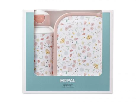 Little dutch desiatový set (fľaša 400ml+box) kvety,