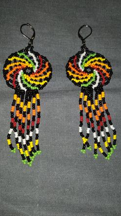 Náušnice koralkove,