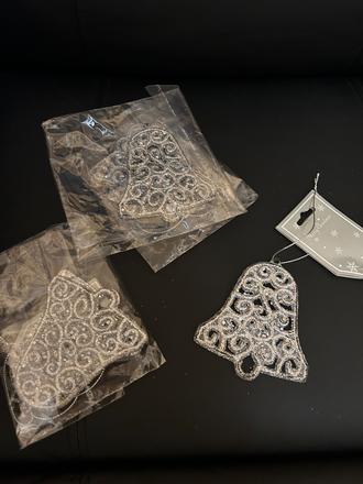 Vianočné ozdoby - strieborné,