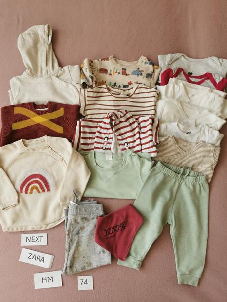 Balík prechodneho oblecenia / zara, next/ 74/80, 68–80