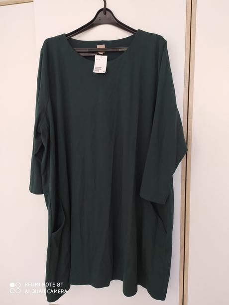 Smaragdovo-zelené šaty, h&m,4xl