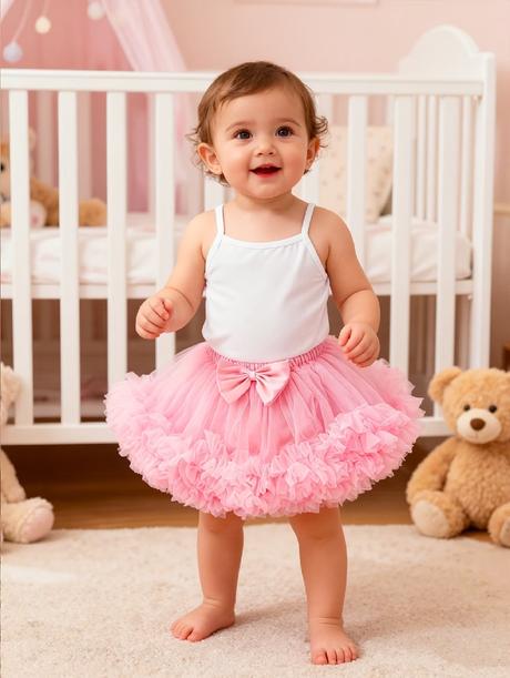 Detská tu tu dolly sukňa baby bledo ružová- veľ.90, 86 / 92