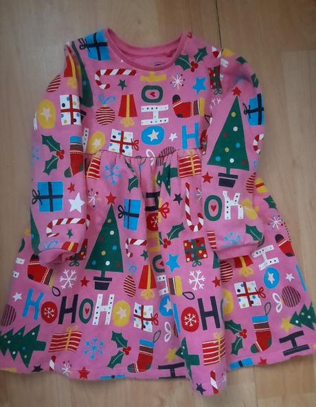 Vianočné šatičky ružové 2x - 116, 128, 128