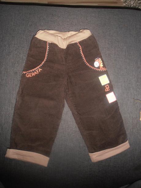 Tričko + menčestrové nohavice, 92