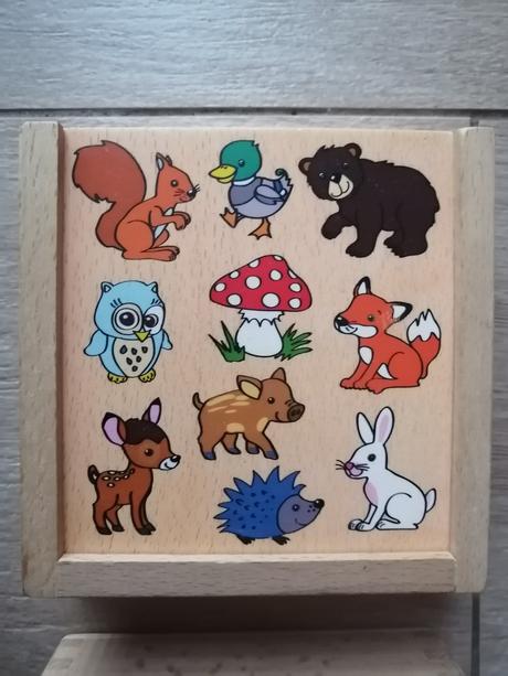 Drevené pexeso lesné zvieratká, 