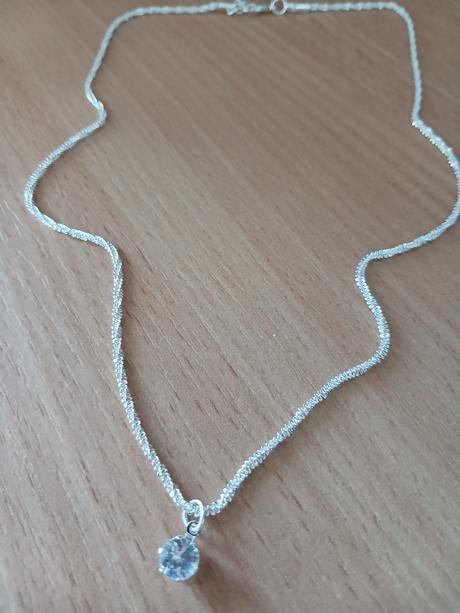 Nový bižu náhrdelník so zirkónom 45+5 cm,