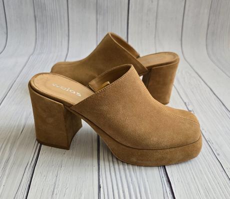 Kožené dreváky, šlapky, wojas,38