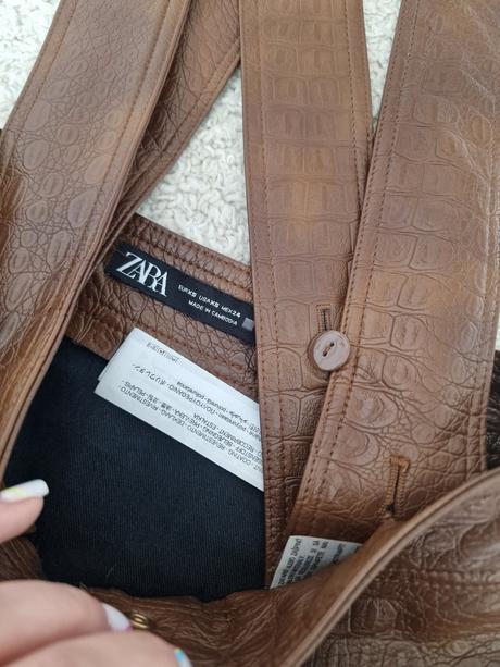 Koženková sukňa zara, zara,xs