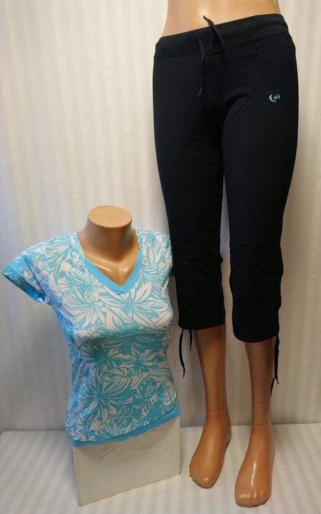 Elastická súprava top a trištvrťáky benter modro č, benter,m