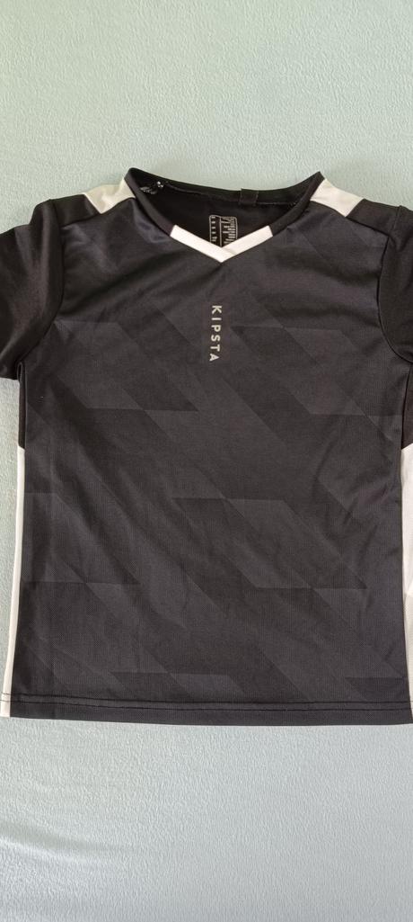 Futbalový dres čierny 7-8 rok, decathlon,134