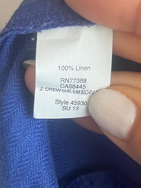 Dokonalé modré ľanové j.crew, l