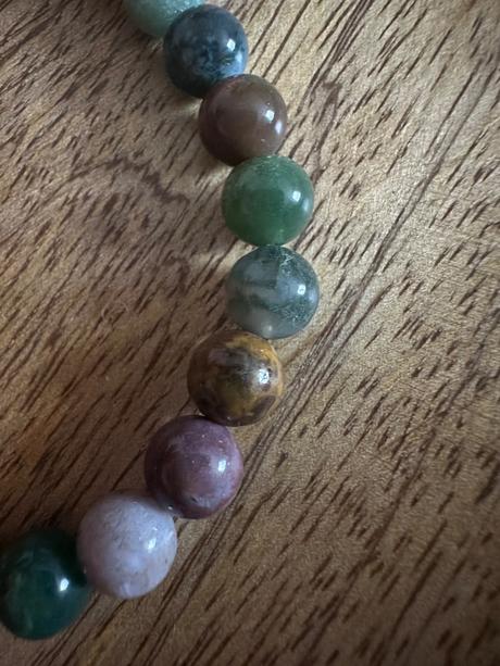 Náramok indický achát s leopardom,