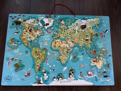 Vilac nástenná magnetická mapa sveta 78 dielikov,