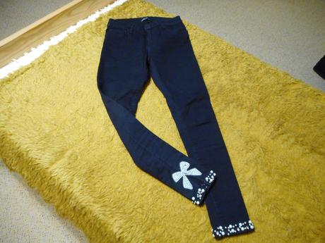 Dámske čierne nápadité rifle s, s