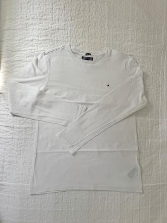 Tricko tommy, biele, dlhy rukav, 164, tommy hilfiger,164