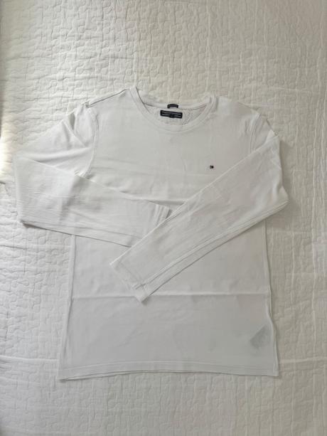 Tricko tommy, biele, dlhy rukav, 164, tommy hilfiger,164