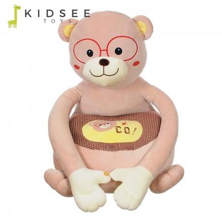 Detské plyšové kresielko macko - béžová, 