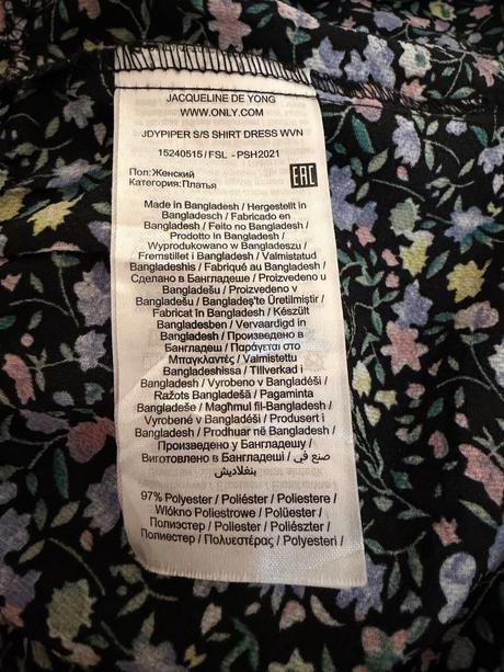 Kvetinové midi šaty jacqueline de yong elegantné, 40