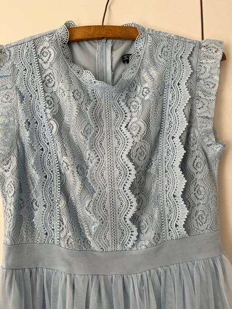 Bledomodré šaty vel l, l