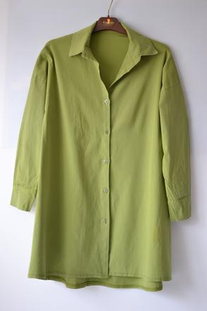 Zelené košeľové šaty uni, 
