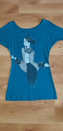 Dlhšie elastické tričko, s