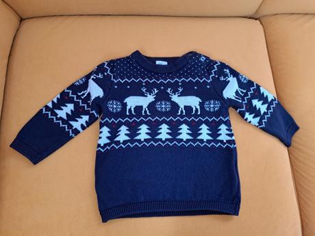 Vianočný  sveter, h&m,68