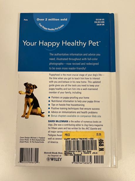 Puppy care and training,