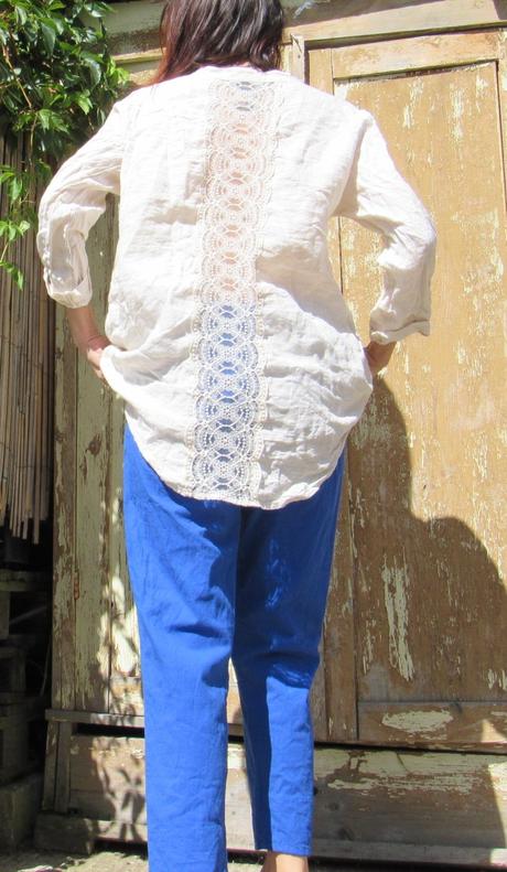 Maslová ľanová košeľa, l