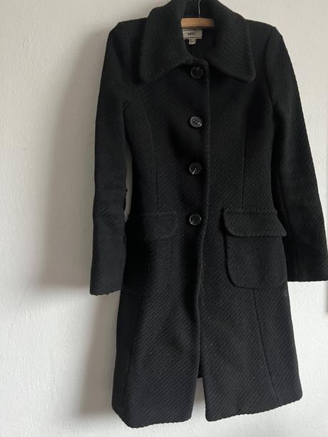 Mango vlneny wool kabat ( 50 perc vlna) cierny hr, mango,s