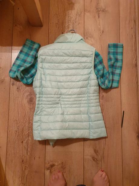 Mikina  zelenkava +vesta gratis, l