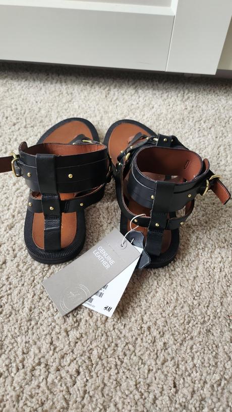 Kožené sandále h&m, h&m,39