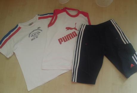 2 x triko a kraťasy adidas /128/, 122–134