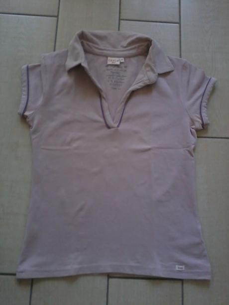 Fialkové tričko, guga jeans,m
