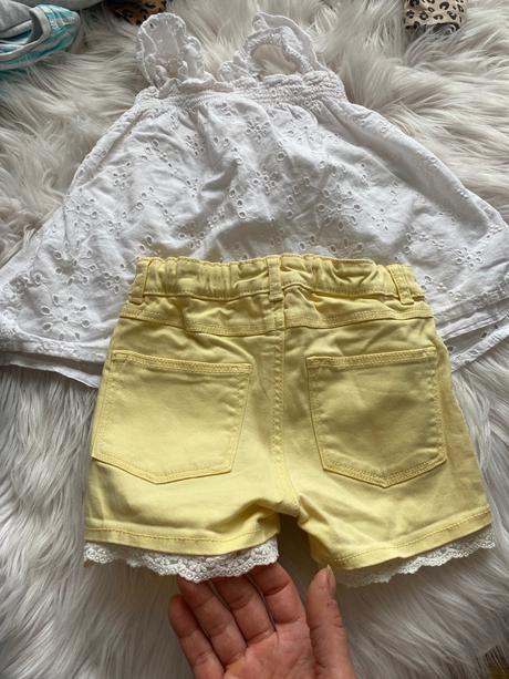 Riflove šortky h&m s krajkou, h&m,116