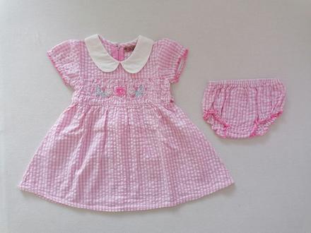 Bielo-ruzove saty + gaťky na plienku 80/86, 86